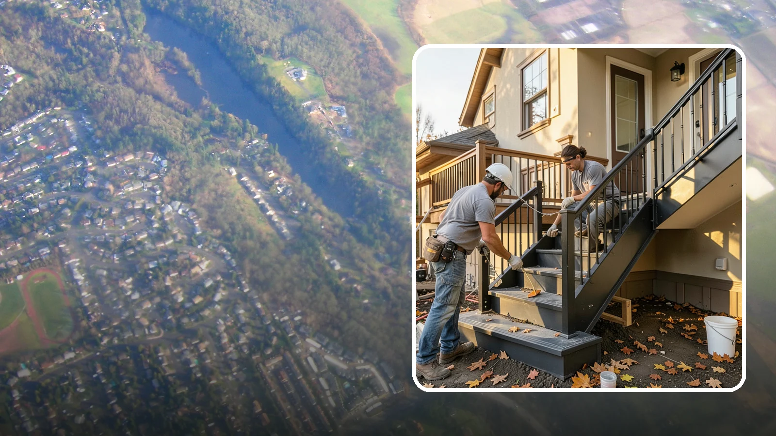 Staircase Replacement in Algona, King County, WA - Complete removal and rebuild of unsafe or outdated staircases to modern code.