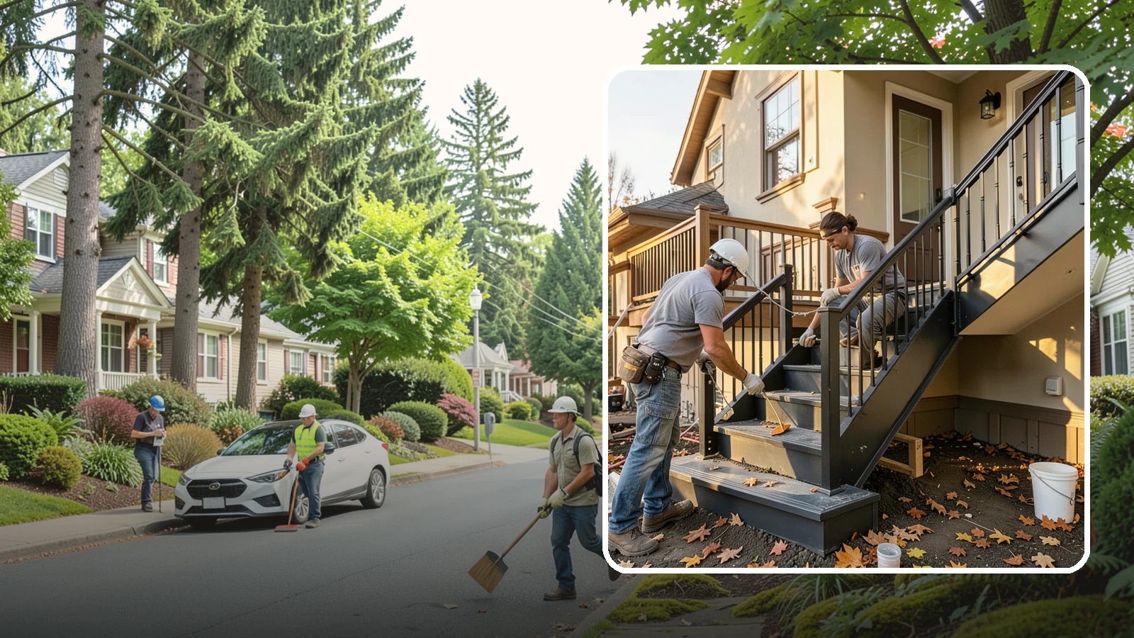 Staircase Replacement in Beaux Arts Village, King County, WA - Complete removal and rebuild of unsafe or outdated staircases to modern code.