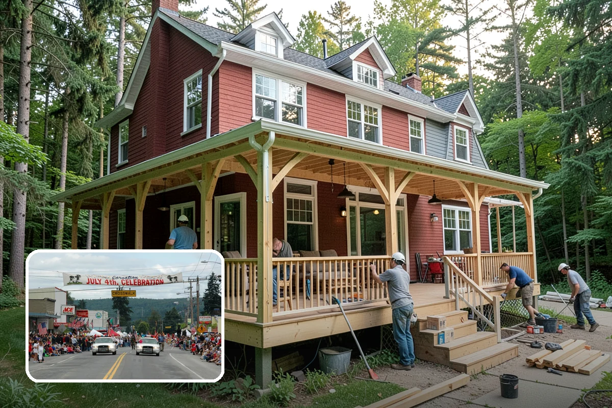 Staircase Replacement in Carnation, King County, WA - Resolves unsafe or non-conforming stairs
