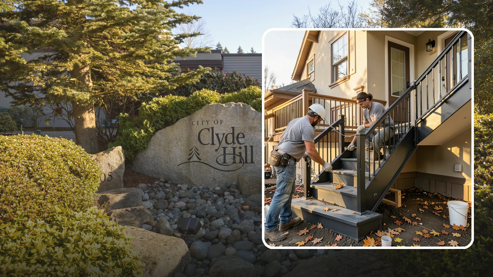 Staircase Replacement in Clyde Hill, King County, WA - Complete removal and rebuild of unsafe or outdated staircases to modern code.