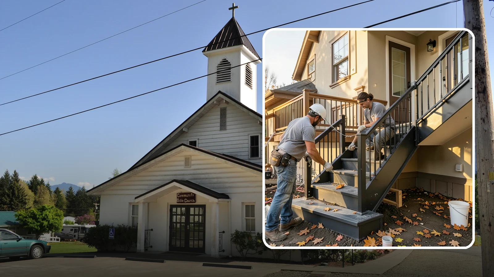 Staircase Replacement in Concrete, Skagit County, WA - Complete removal and rebuild of unsafe or outdated staircases to modern code.