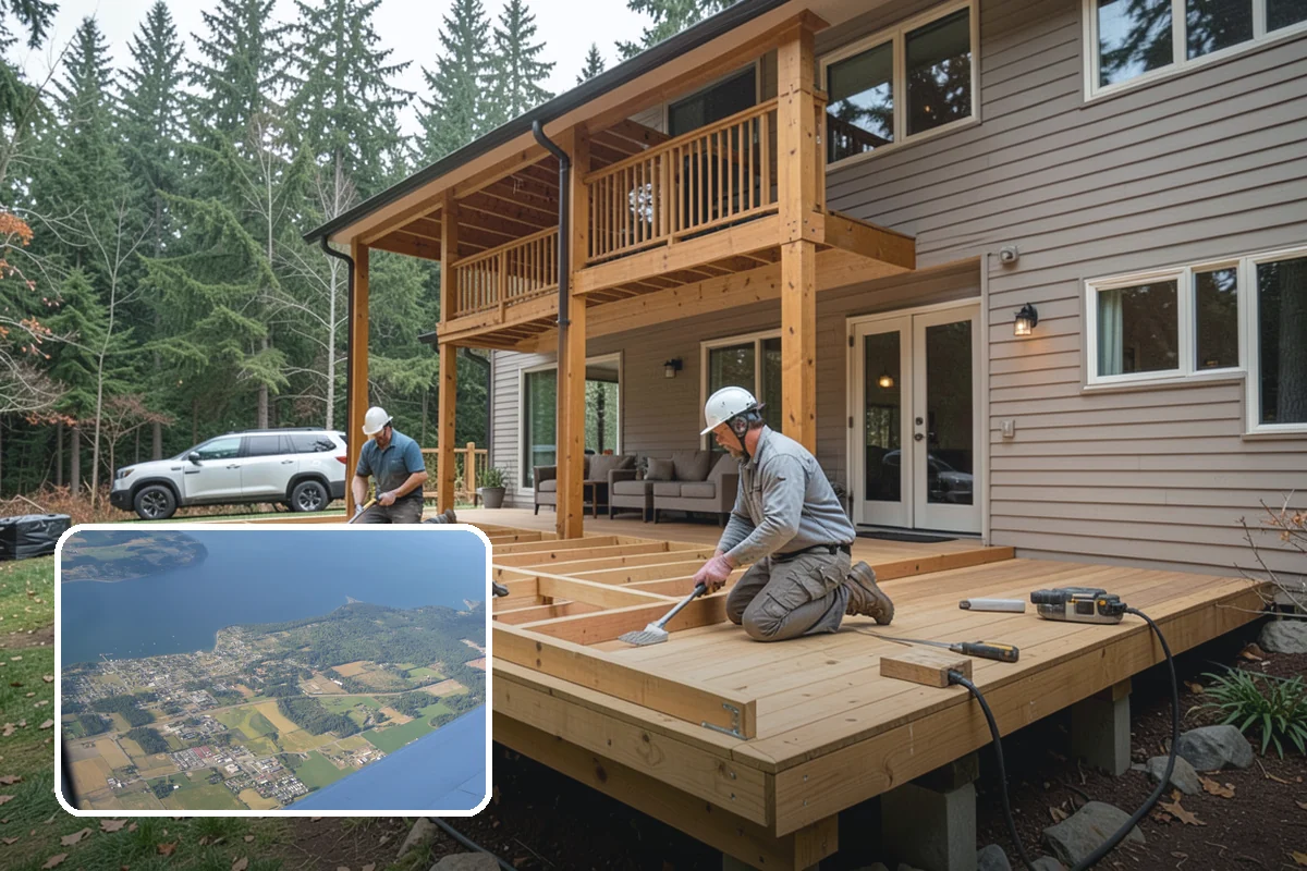 Staircase Replacement in Coupeville, Island County, WA - Resolves unsafe or non-conforming stairs