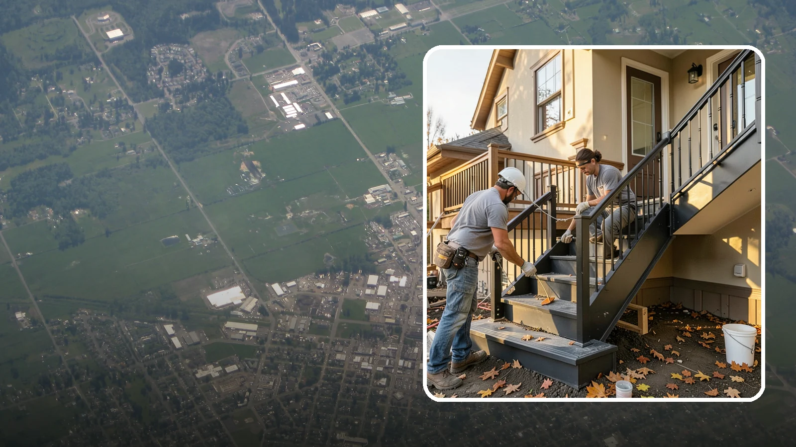 Staircase Replacement in Enumclaw, King County, WA - Complete removal and rebuild of unsafe or outdated staircases to modern code.