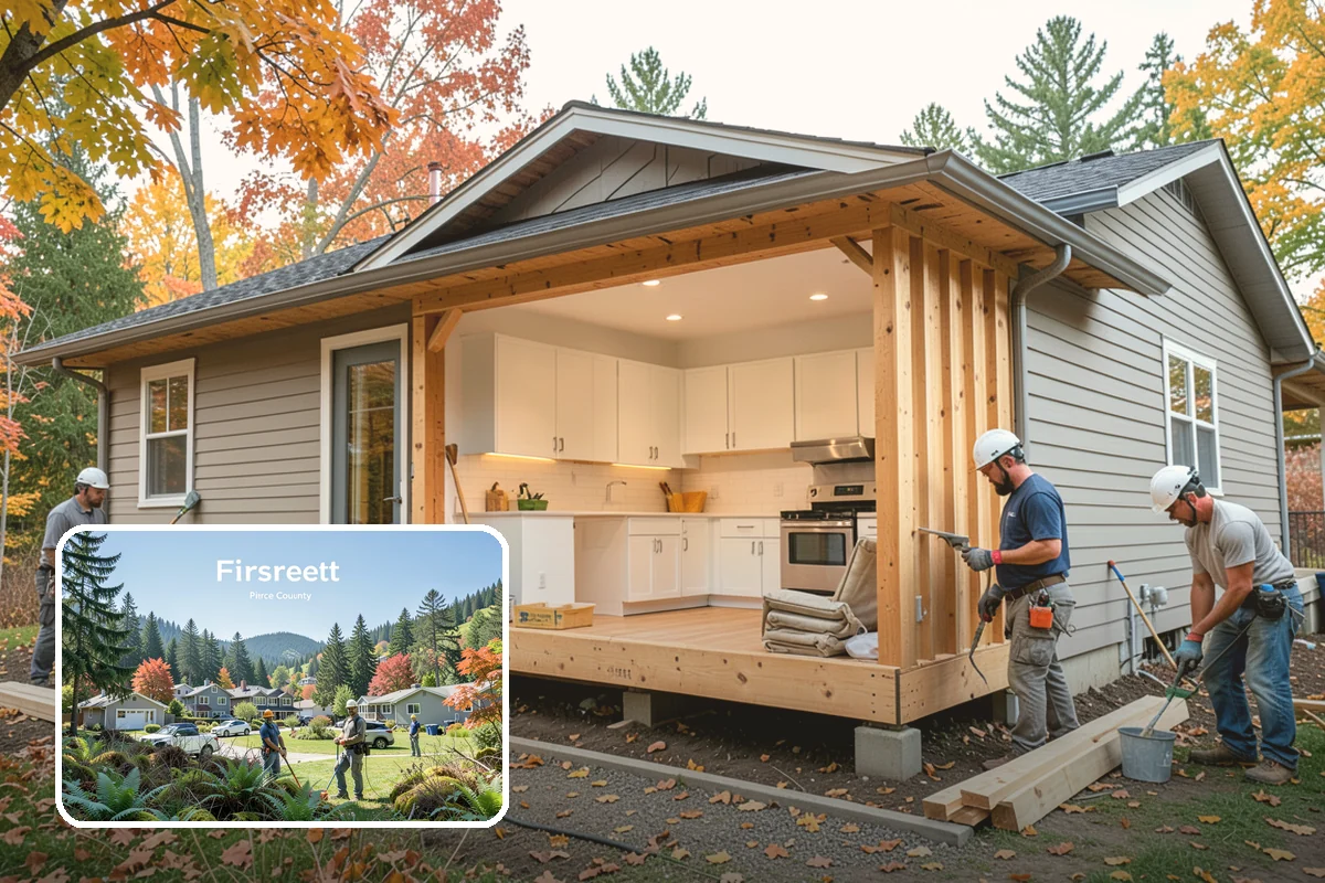 Staircase Replacement in Fircrest, Pierce County, WA - Resolves unsafe or non-conforming stairs