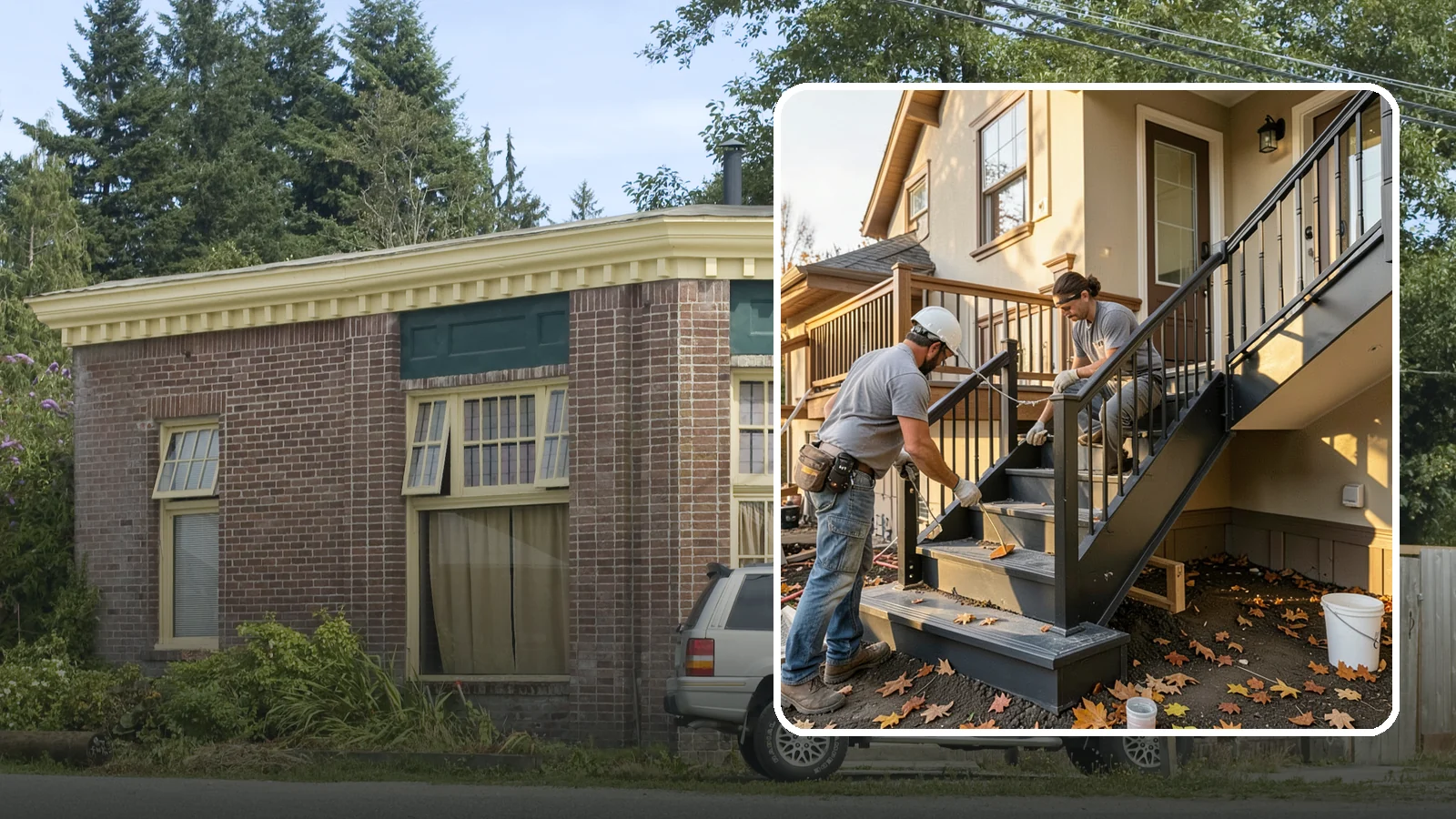 Staircase Replacement in Hamilton, Skagit County, WA - Complete removal and rebuild of unsafe or outdated staircases to modern code.