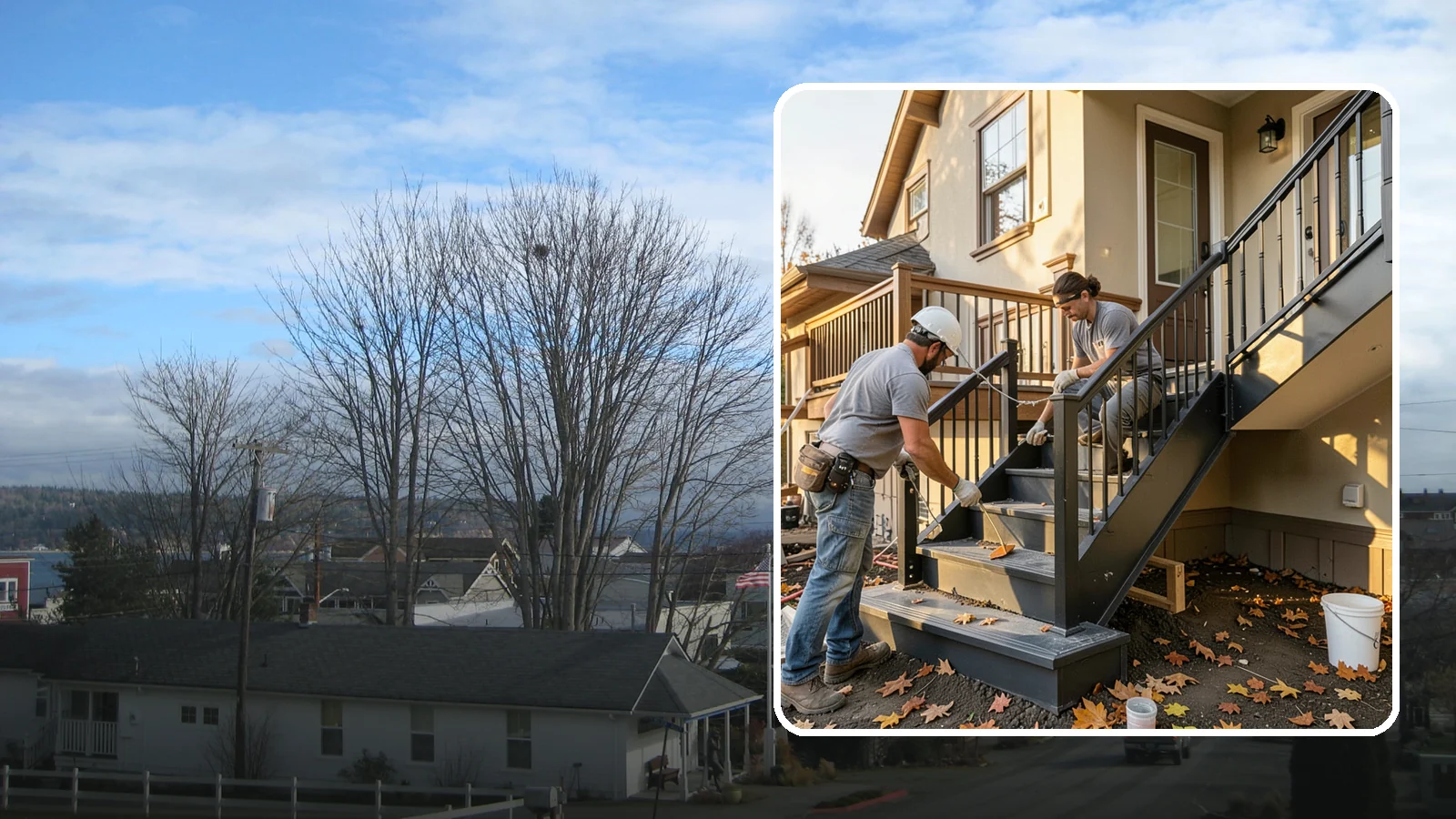 Staircase Replacement in Langley, Island County, WA - Complete removal and rebuild of unsafe or outdated staircases to modern code.
