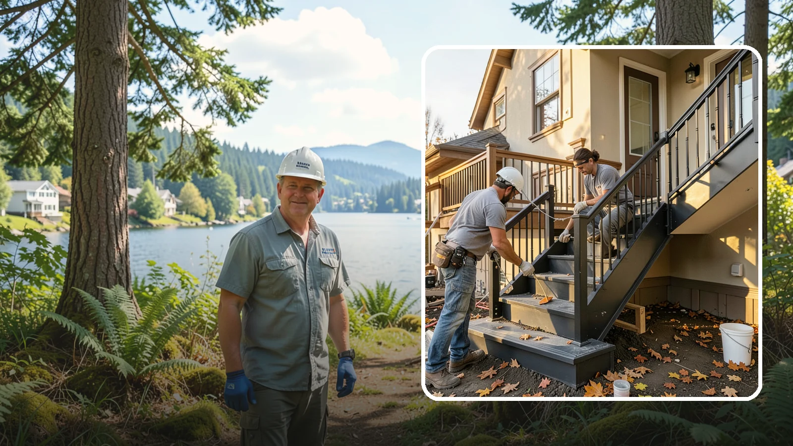 Staircase Replacement in Milton, King County, WA - Complete removal and rebuild of unsafe or outdated staircases to modern code.