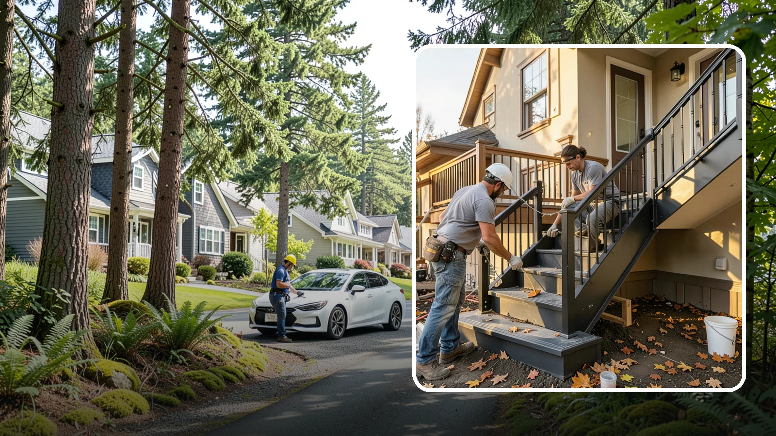Staircase Replacement in Normandy Park, King County, WA - Complete removal and rebuild of unsafe or outdated staircases to modern code.