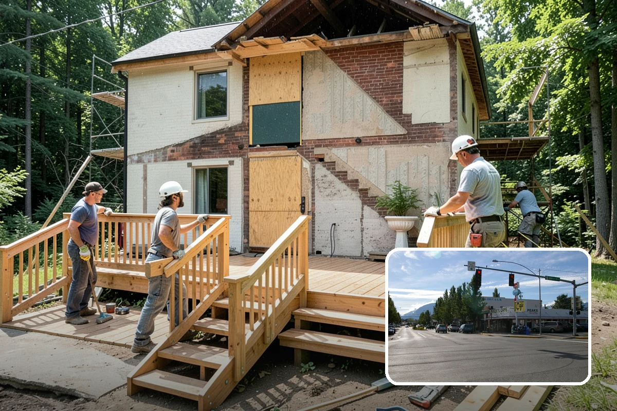 Staircase Replacement in North Bend, King County, WA - Resolves unsafe or non-conforming stairs