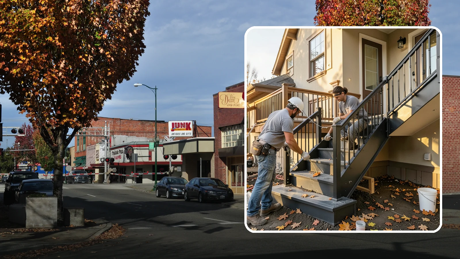 Staircase Replacement in Puyallup, Pierce County, WA - Complete removal and rebuild of unsafe or outdated staircases to modern code.