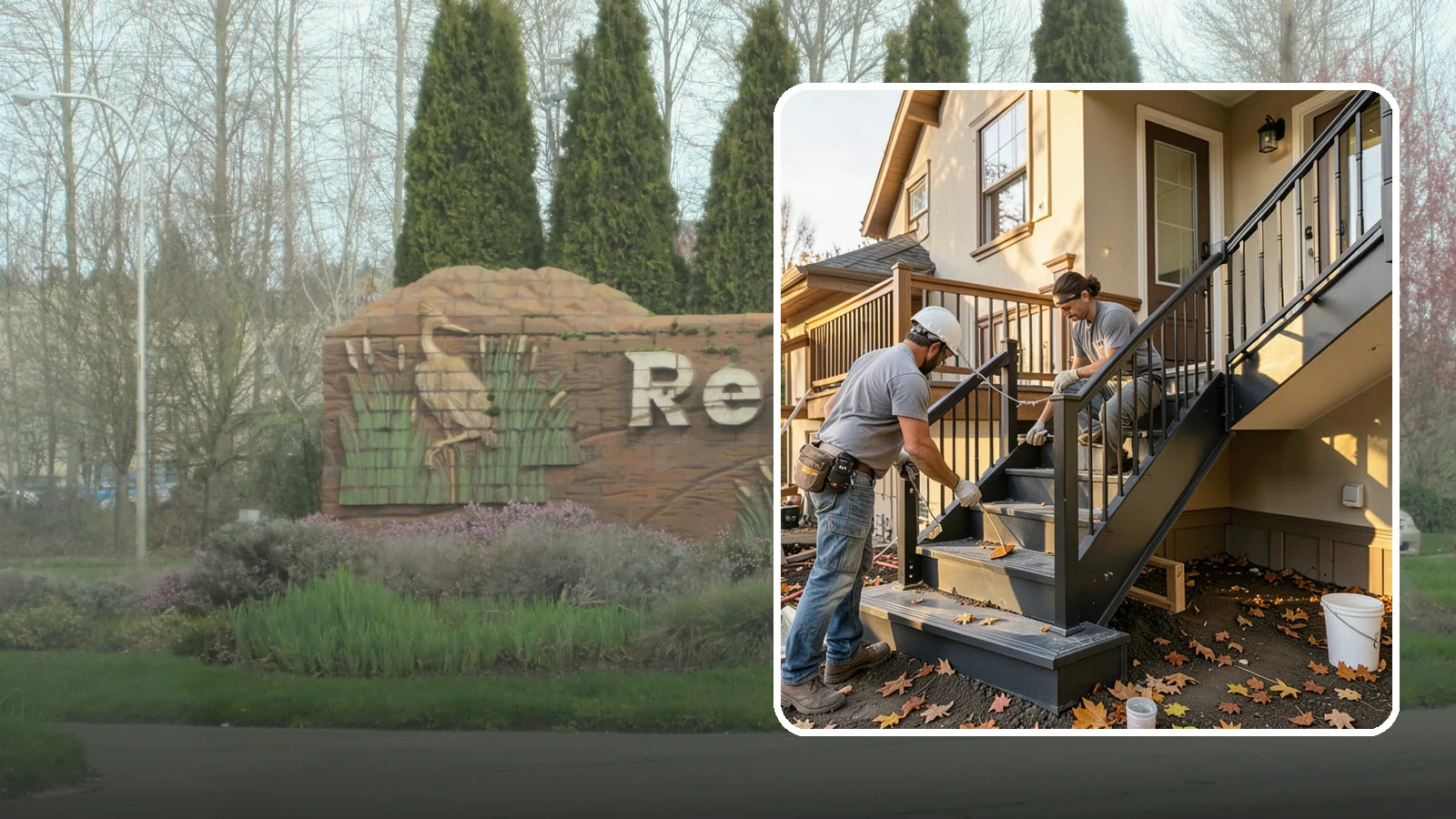 Staircase Replacement in Renton, King County, WA - Complete removal and rebuild of unsafe or outdated staircases to modern code.