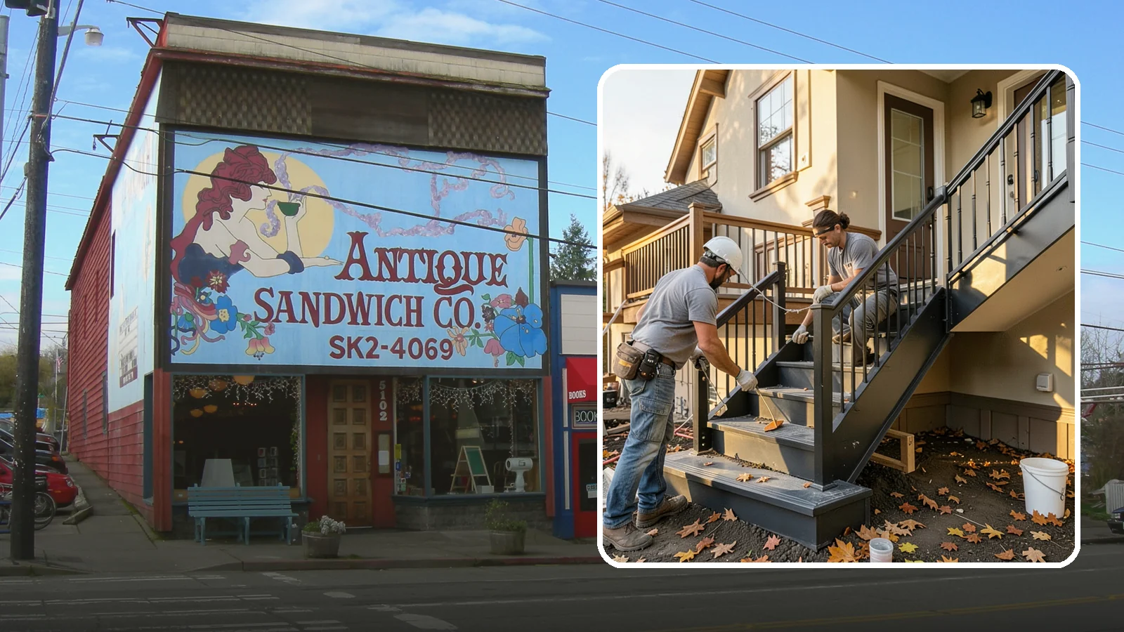 Staircase Replacement in Ruston, Pierce County, WA - Complete removal and rebuild of unsafe or outdated staircases to modern code.