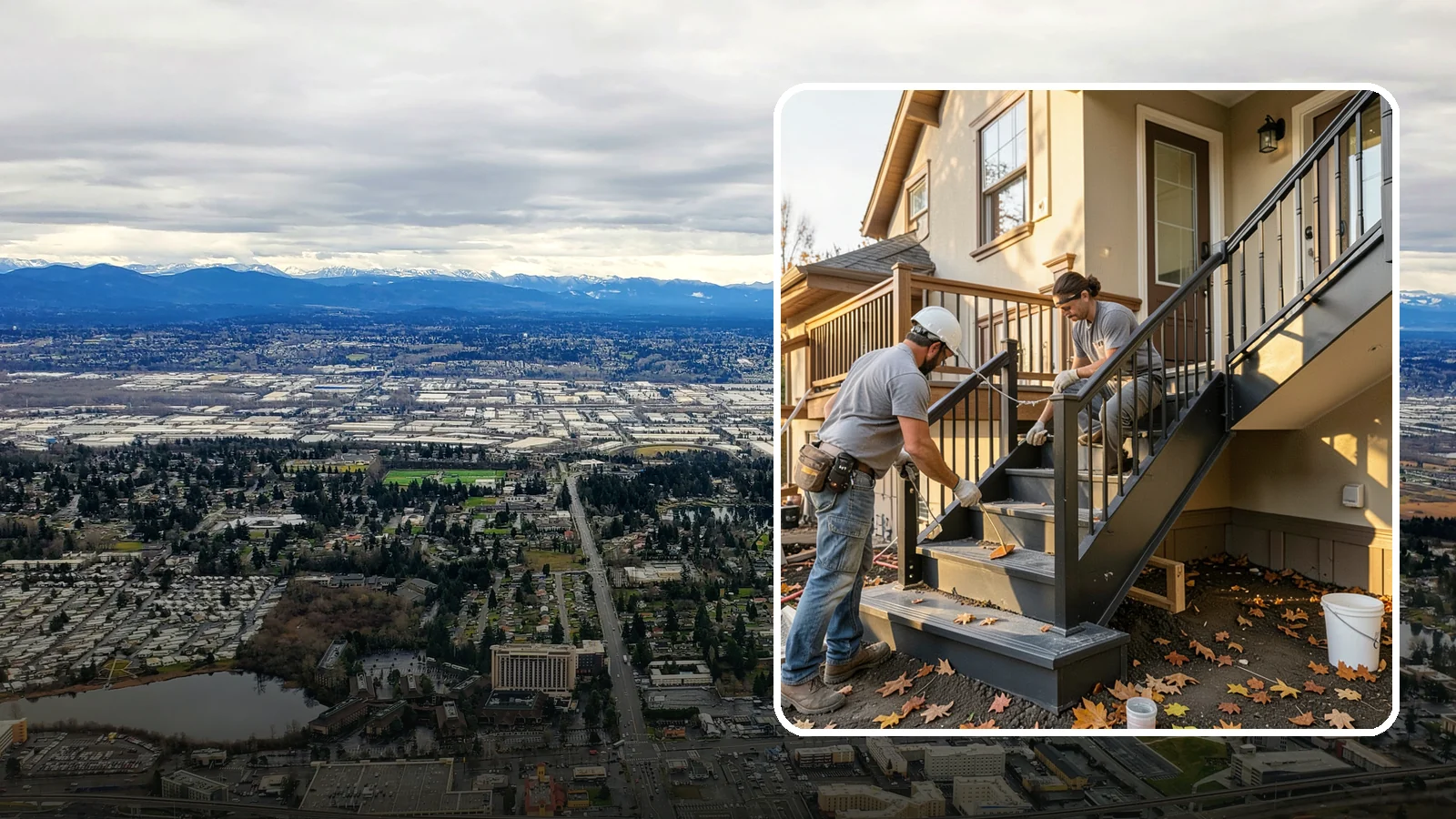 Staircase Replacement in SeaTac, King County, WA - Complete removal and rebuild of unsafe or outdated staircases to modern code.