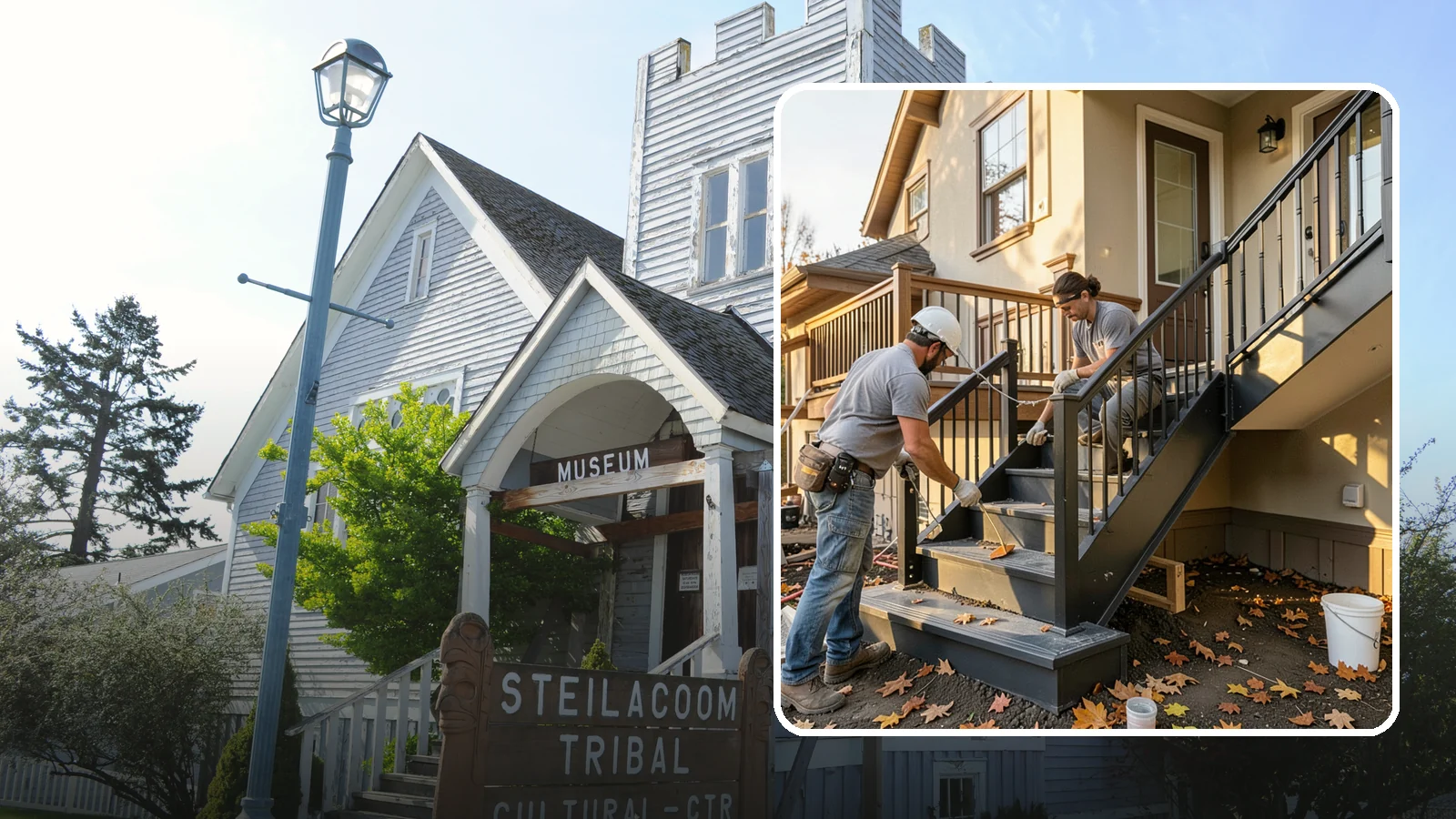 Staircase Replacement in Steilacoom, Pierce County, WA - Complete removal and rebuild of unsafe or outdated staircases to modern code.