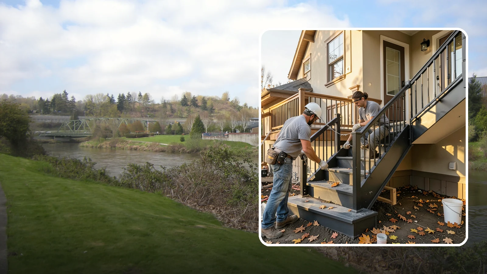 Staircase Replacement in Tukwila, King County, WA - Complete removal and rebuild of unsafe or outdated staircases to modern code.