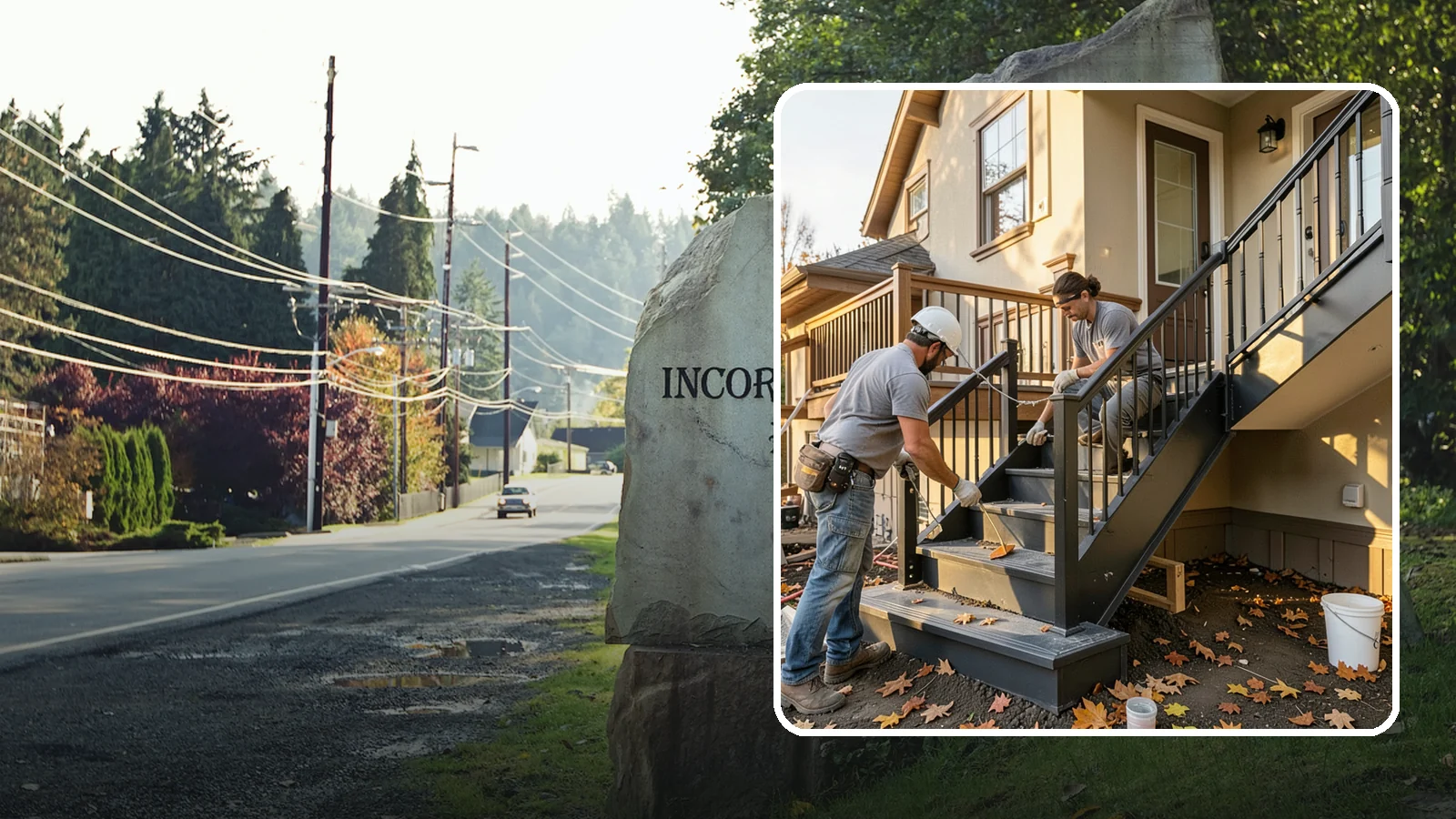 Staircase Replacement in Wilkeson, Pierce County, WA - Complete removal and rebuild of unsafe or outdated staircases to modern code.