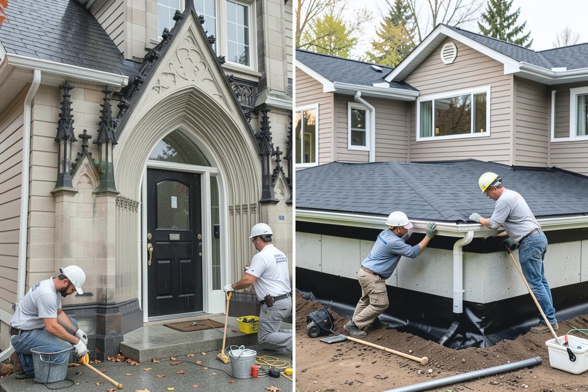 Stamped Concrete Driveway in Beaux Arts Village, King County, WA - Excavate, grade, and set forms with reinforcement