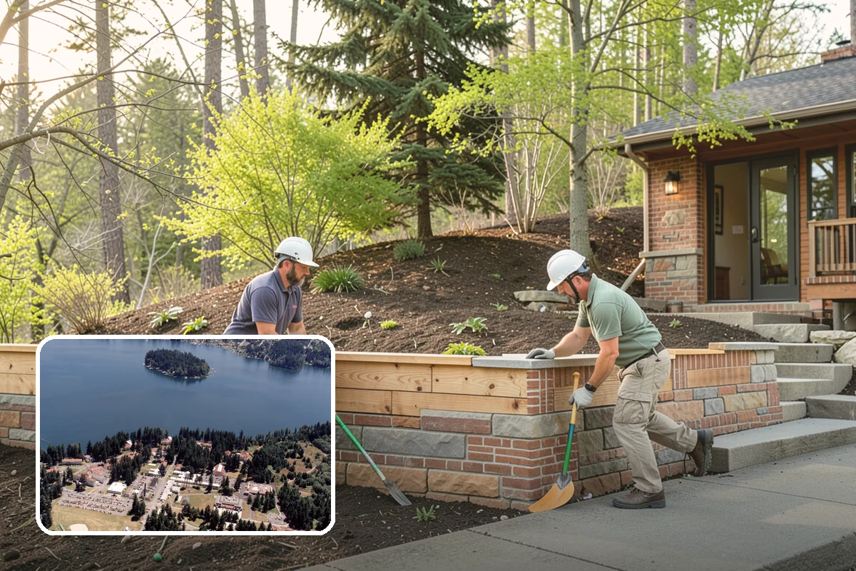 Stamped Concrete Driveway in Lakewood, Pierce County, WA - High-end look of stone or brick in one surface