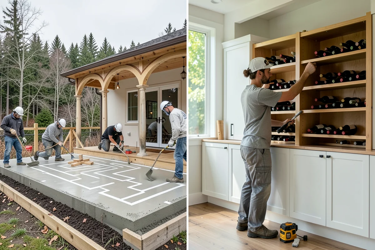 Stamped Concrete Driveway in Lakewood, Pierce County, WA - Excavate, grade, and set forms with reinforcement