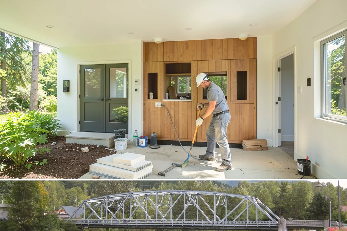 Stamped Concrete Driveway in Skykomish, King County, WA - Warm, dry weather from late spring through summer gives the best conditions for pouring, stamping, and curing.