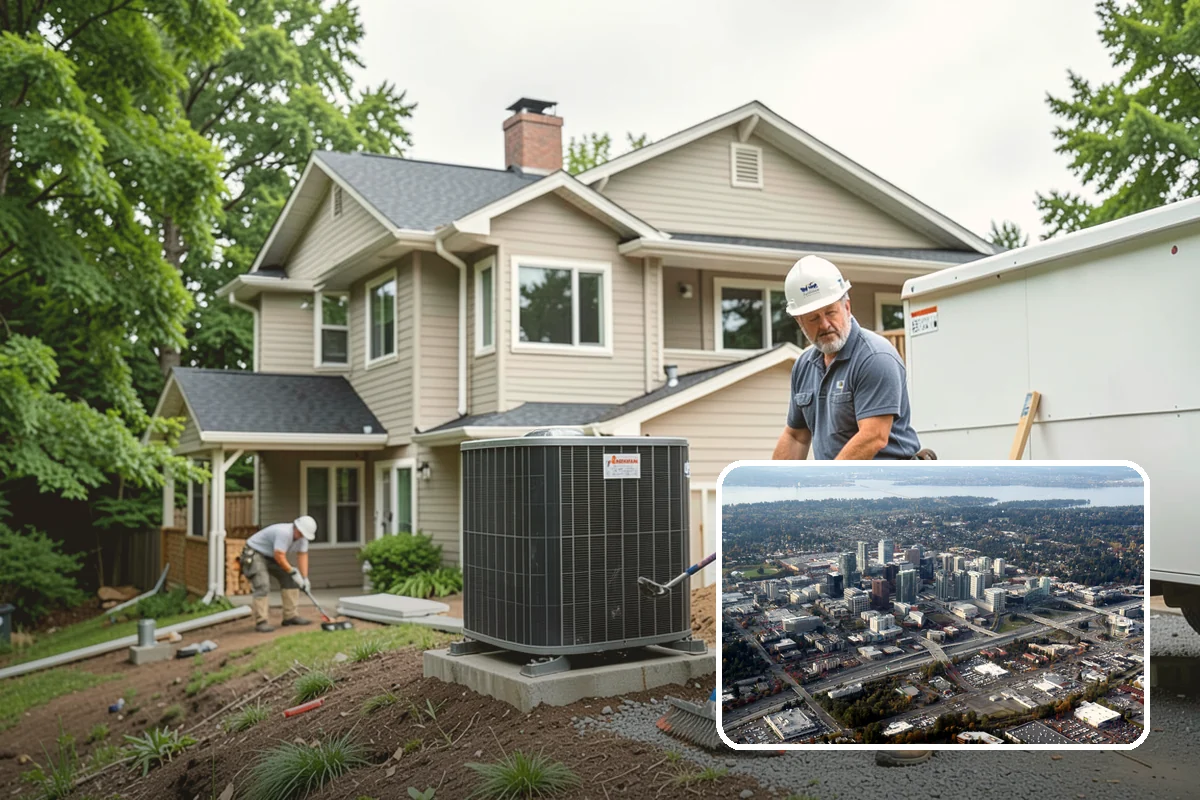 Stamped Concrete Installation in Bellevue, King County, WA - Upscale look of stone or brick at lower cost