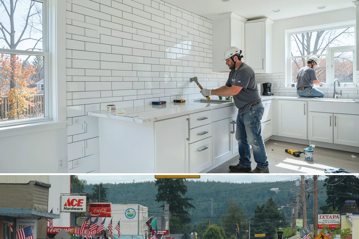 Stamped Concrete Installation in Carnation, King County, WA - Dry summer conditions are essential for clean stamping and proper sealing before wet weather.