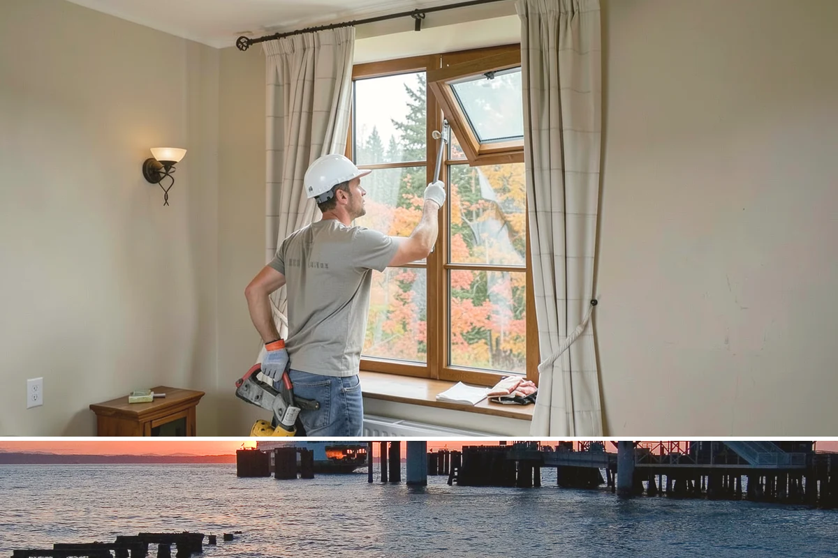 Stamped Concrete Installation in Edmonds, Snohomish County, WA - Dry summer conditions are essential for clean stamping and proper sealing before wet weather.