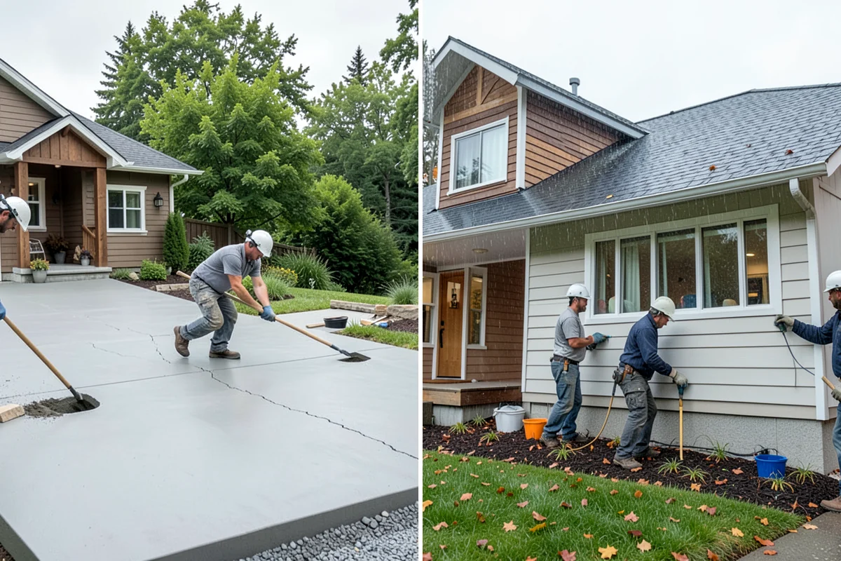 Stamped Concrete Installation in Enumclaw, King County, WA - Design pattern, color, and layout