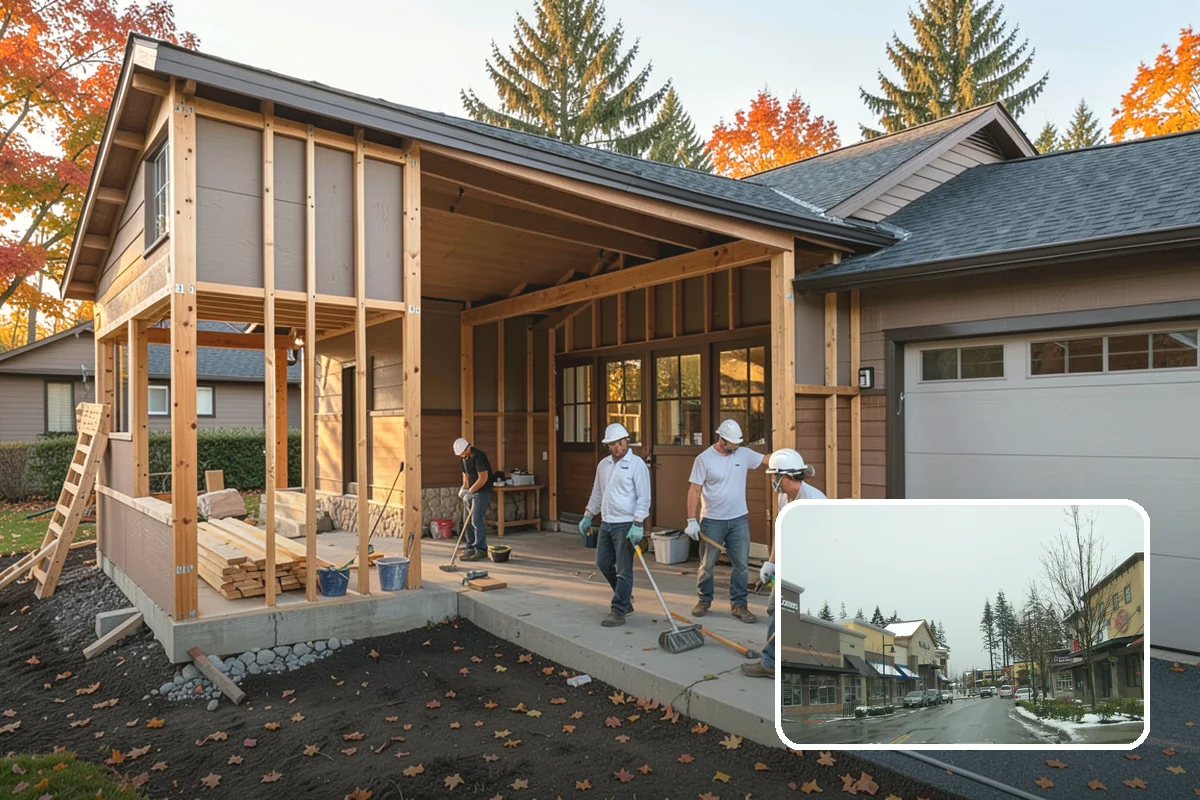 Stamped Concrete Installation in Mill Creek, Snohomish County, WA - Upscale look of stone or brick at lower cost