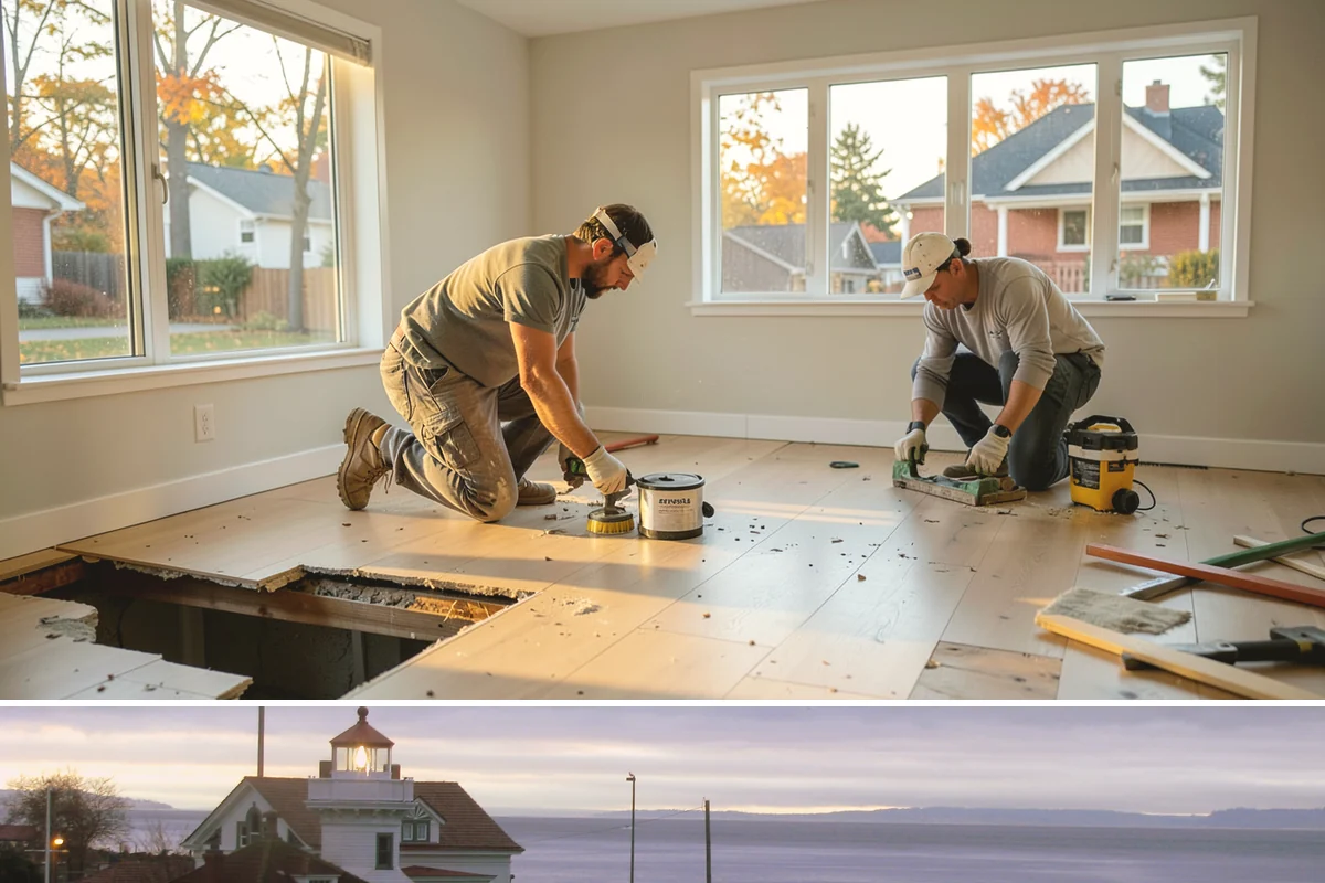 Stamped Concrete Installation in Mukilteo, Snohomish County, WA - Dry summer conditions are essential for clean stamping and proper sealing before wet weather.