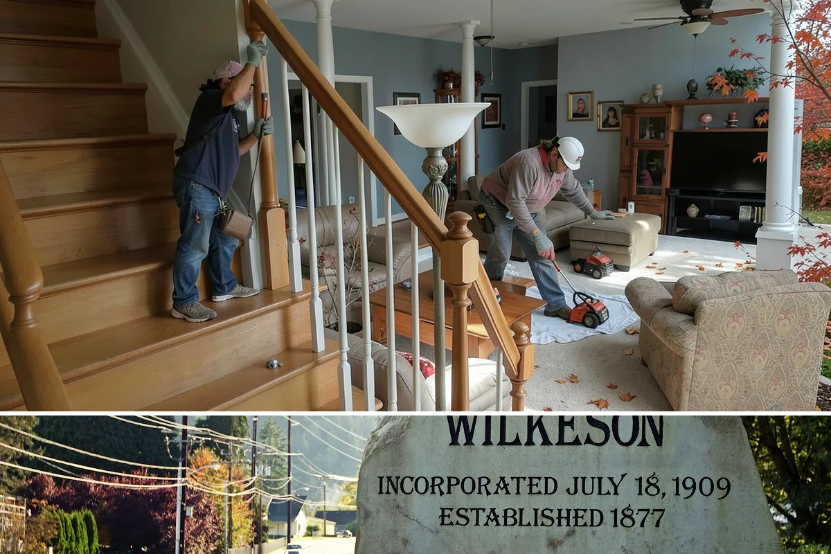 Stamped Concrete Installation in Wilkeson, Pierce County, WA - Dry summer conditions are essential for clean stamping and proper sealing before wet weather.
