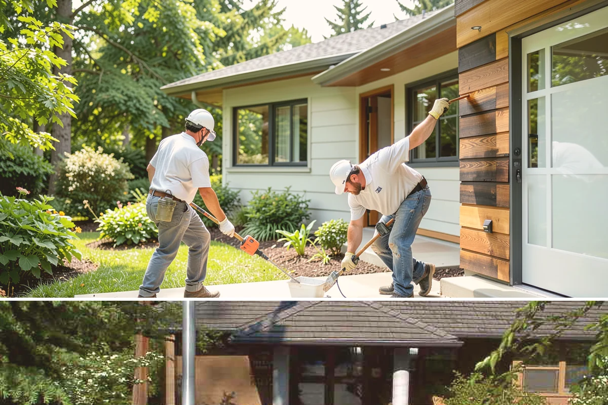 Stamped Concrete Installation in Yarrow Point, King County, WA - Dry summer conditions are essential for clean stamping and proper sealing before wet weather.