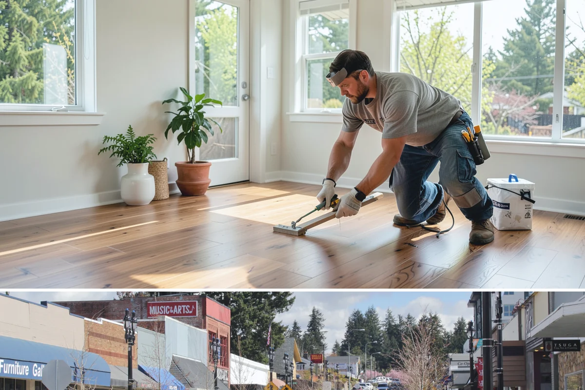Stamped Concrete Patio in Bothell, King County, WA - Warm, dry summer conditions are necessary for stamping, coloring, and sealing to set correctly.