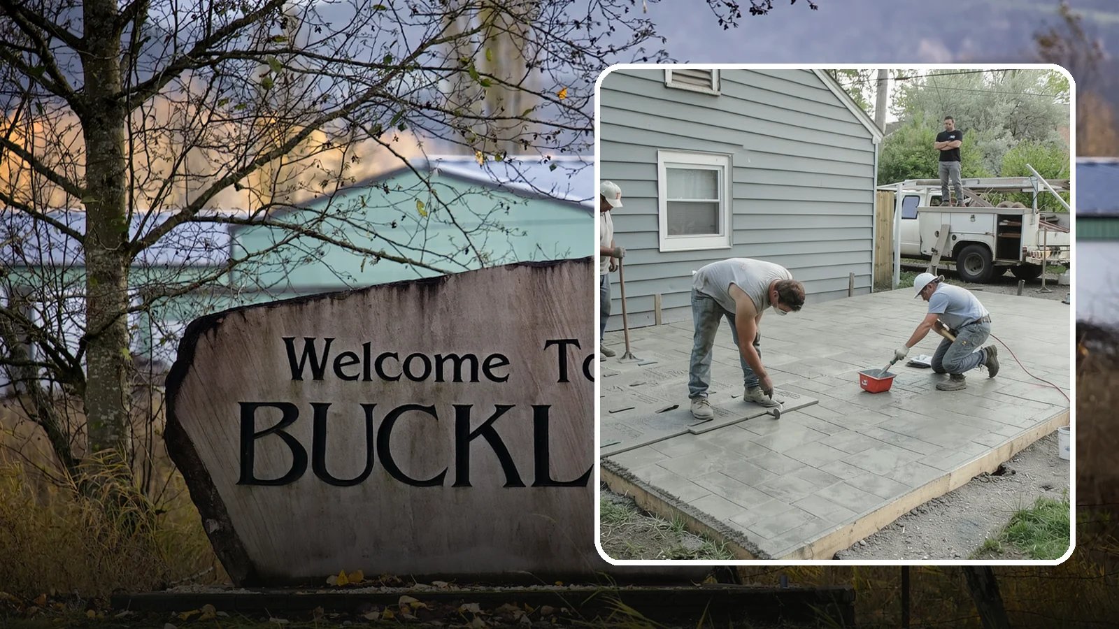 Stamped Concrete Patio in Buckley, Pierce County, WA - Stamped concrete patio installation that mimics stone or brick at a fraction of the cost.