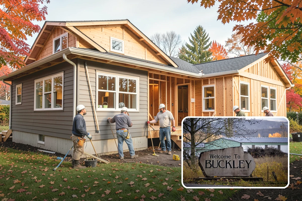 Stamped Concrete Patio in Buckley, Pierce County, WA - Upscale stone or brick look for less