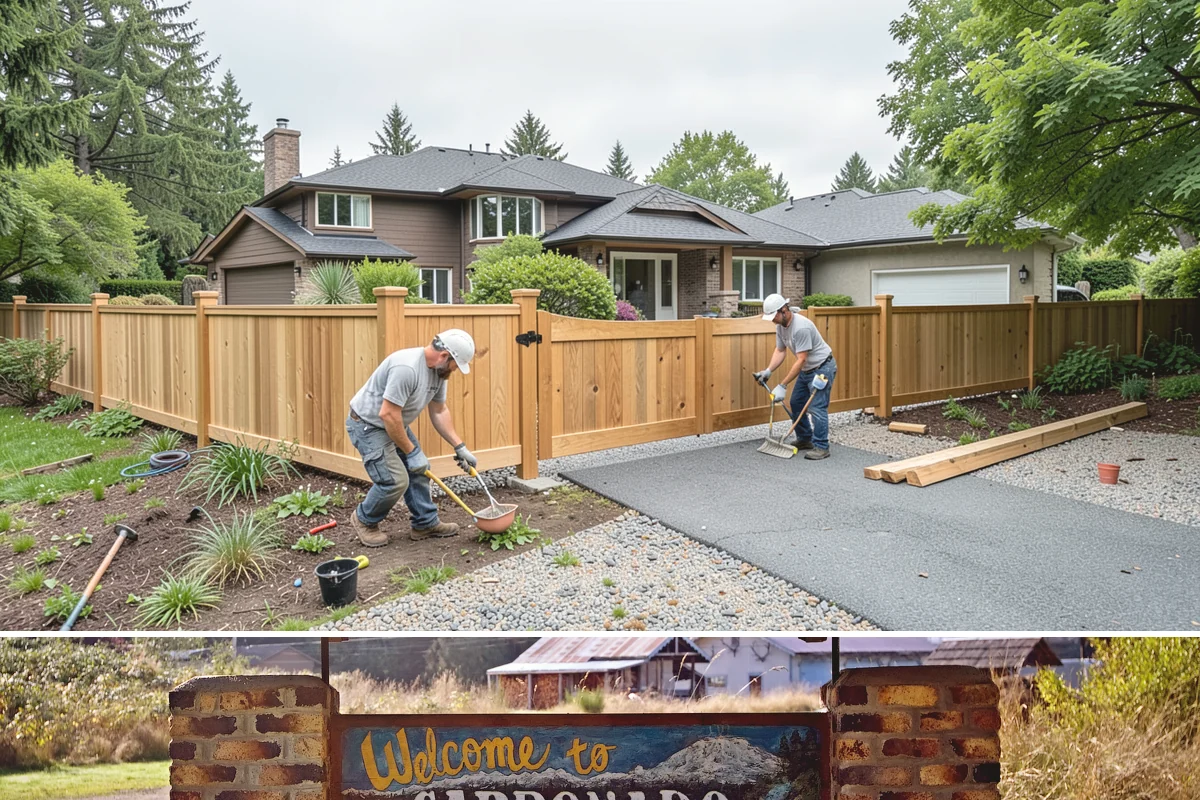 Stamped Concrete Patio in Carbonado, Pierce County, WA - Warm, dry summer conditions are necessary for stamping, coloring, and sealing to set correctly.