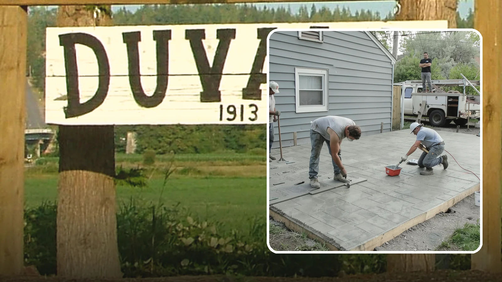 Stamped Concrete Patio in Duvall, King County, WA - Stamped concrete patio installation that mimics stone or brick at a fraction of the cost.