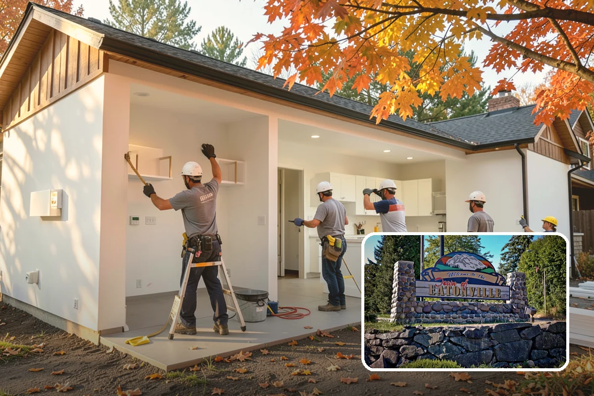 Stamped Concrete Patio in Eatonville, Pierce County, WA - Upscale stone or brick look for less