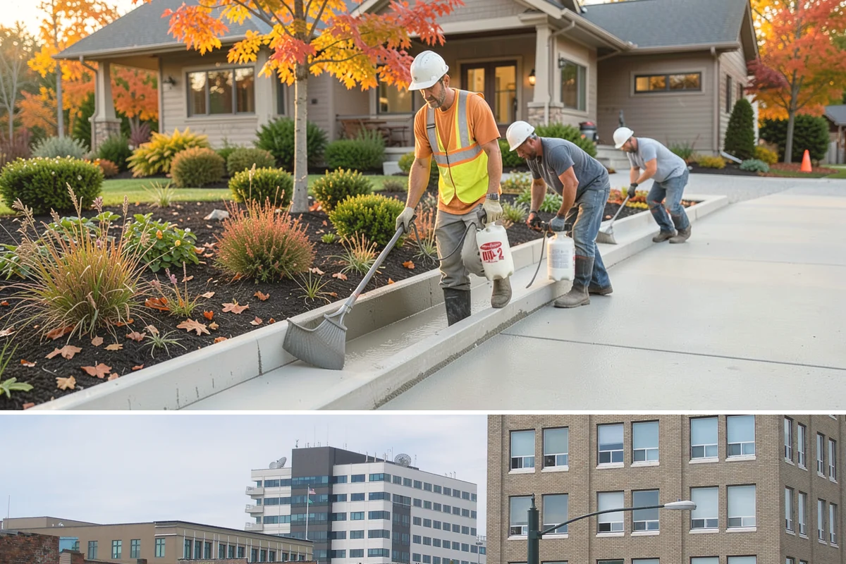 Stamped Concrete Patio in Everett, Snohomish County, WA - Warm, dry summer conditions are necessary for stamping, coloring, and sealing to set correctly.