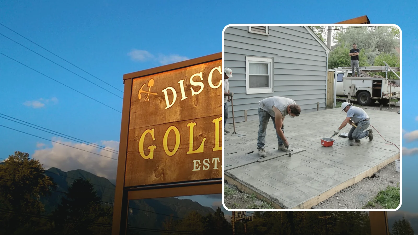 Stamped Concrete Patio in Gold Bar, Snohomish County, WA - Stamped concrete patio installation that mimics stone or brick at a fraction of the cost.