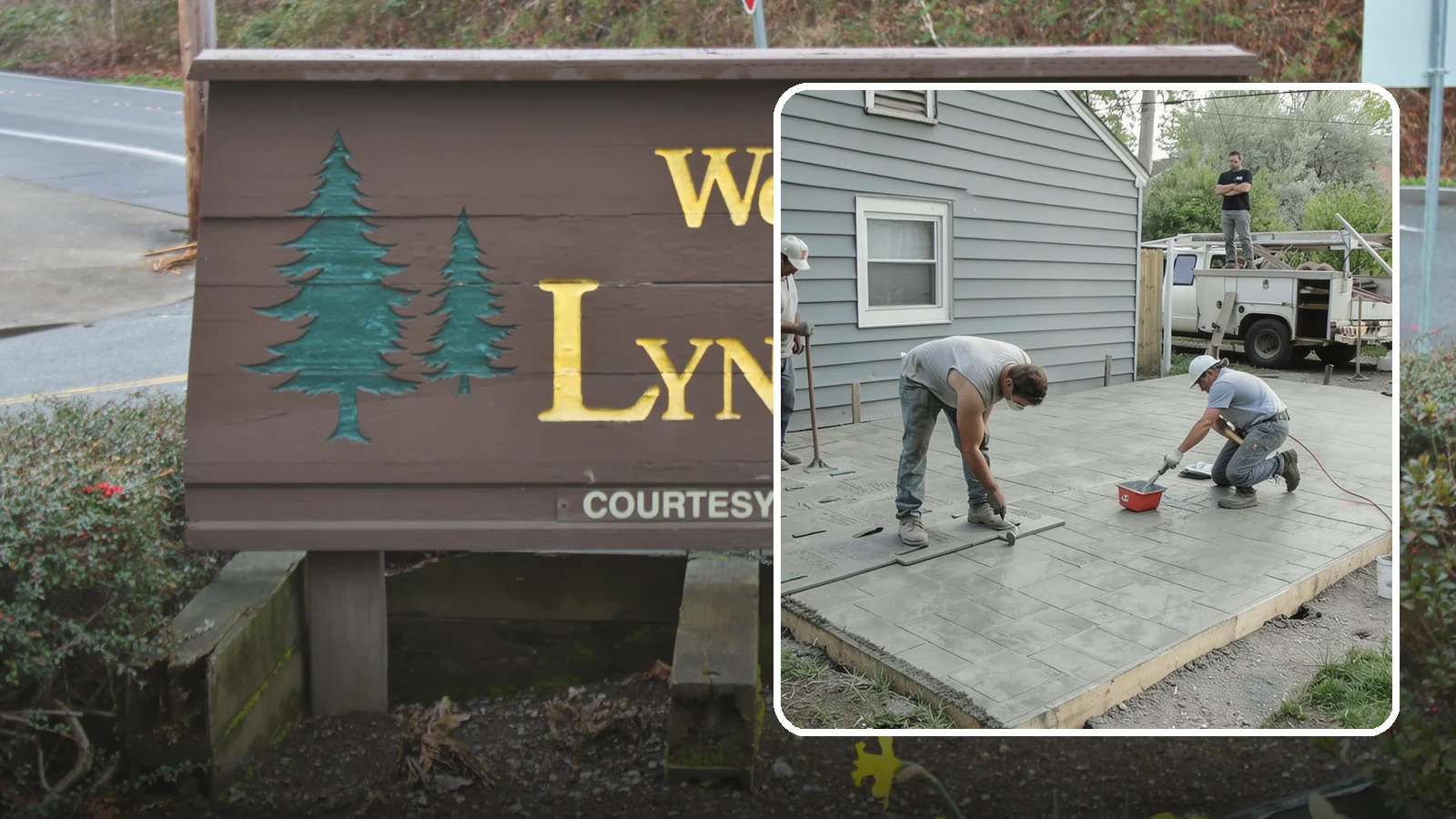 Stamped Concrete Patio in Lynnwood, Snohomish County, WA - Stamped concrete patio installation that mimics stone or brick at a fraction of the cost.