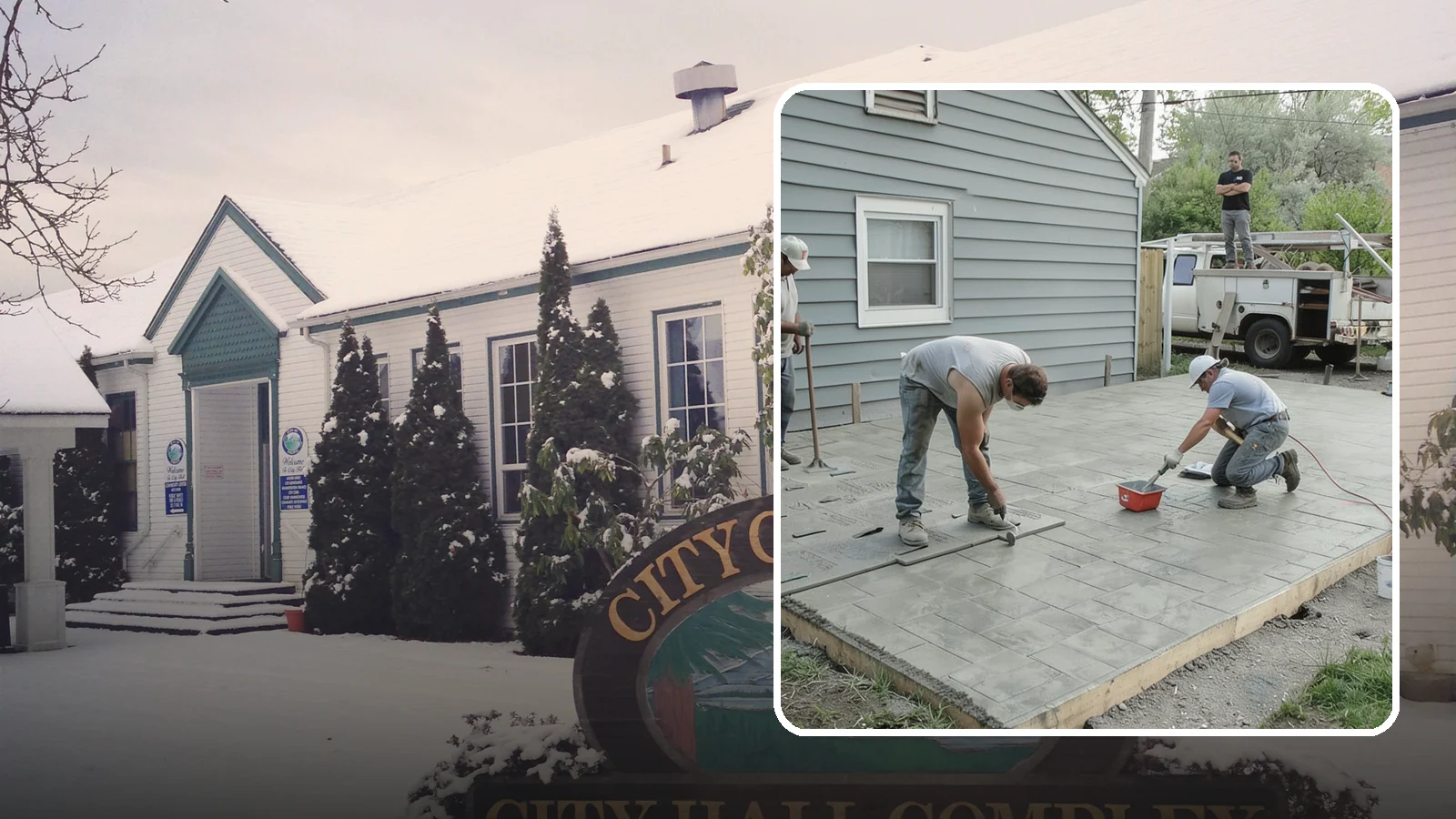 Stamped Concrete Patio in Pacific, King County, WA - Stamped concrete patio installation that mimics stone or brick at a fraction of the cost.