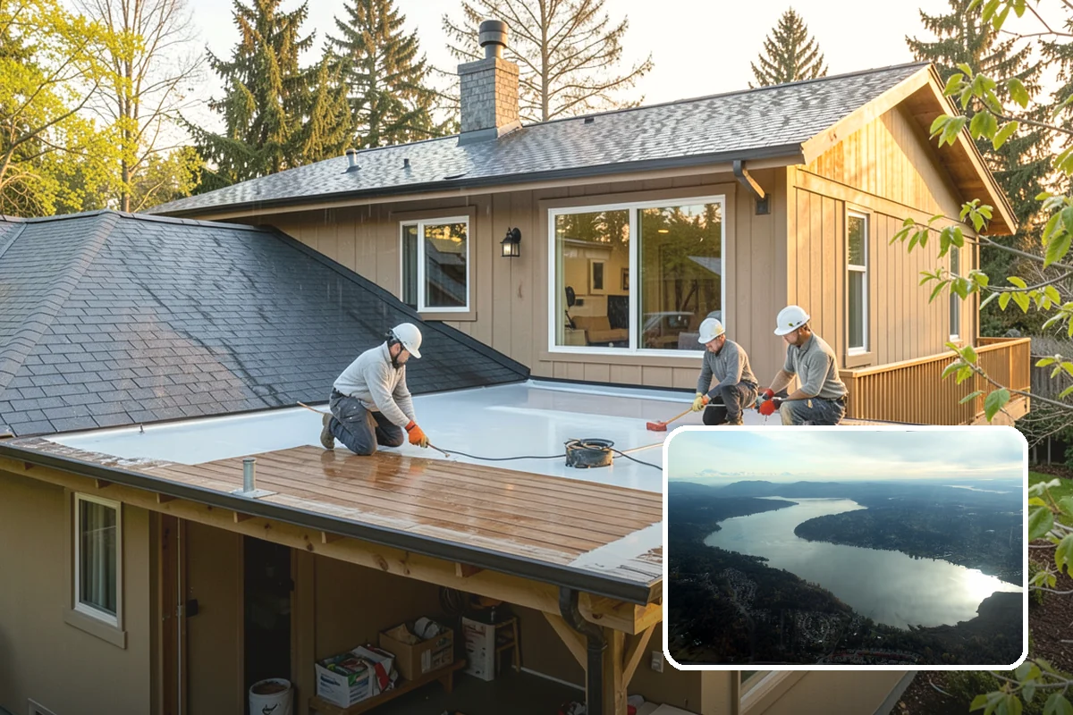 Stamped Concrete Patio in Sammamish, King County, WA - Upscale stone or brick look for less