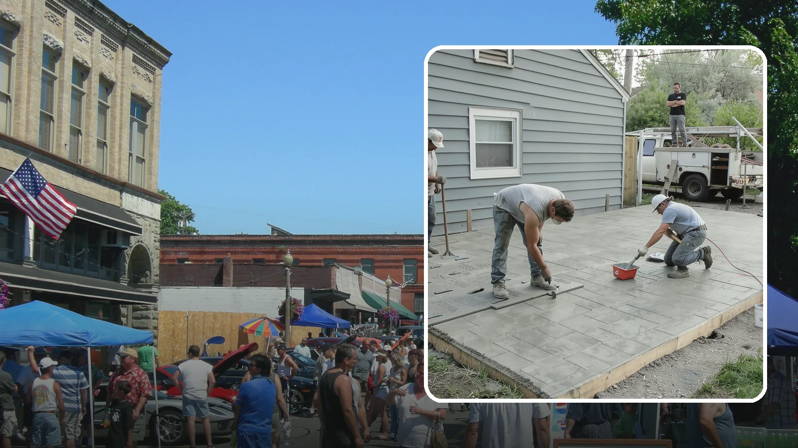 Stamped Concrete Patio in Snohomish, Snohomish County, WA - Stamped concrete patio installation that mimics stone or brick at a fraction of the cost.