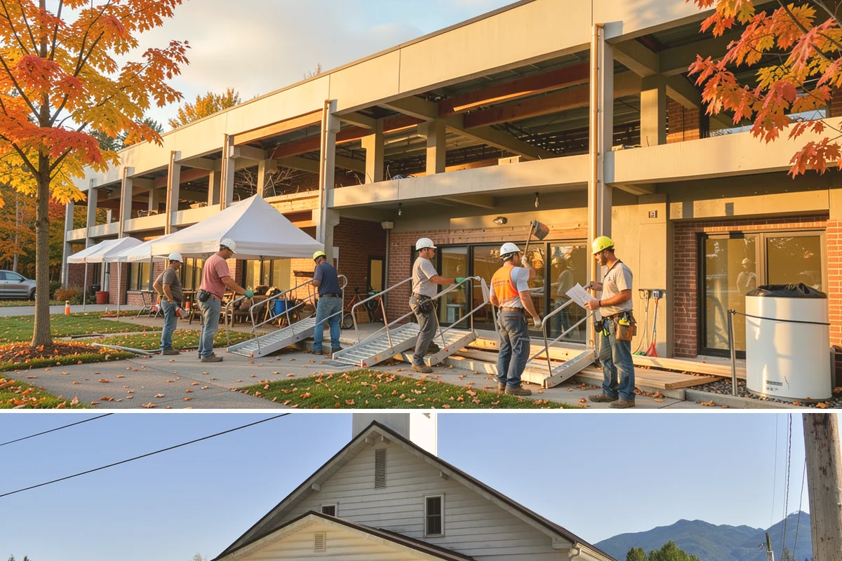Steam Room Construction in Concrete, Skagit County, WA - Steam room construction is fully interior and can proceed in any season regardless of outdoor weather.
