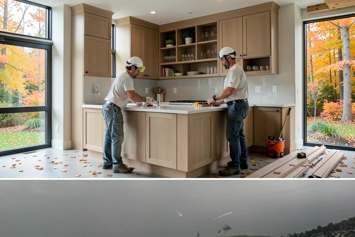 Steam Room Construction in Des Moines, King County, WA - Steam room construction is fully interior and can proceed in any season regardless of outdoor weather.