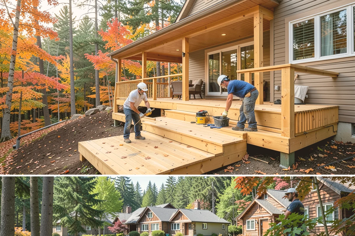 Steam Room Construction in Edgewood, Pierce County, WA - Steam room construction is fully interior and can proceed in any season regardless of outdoor weather.