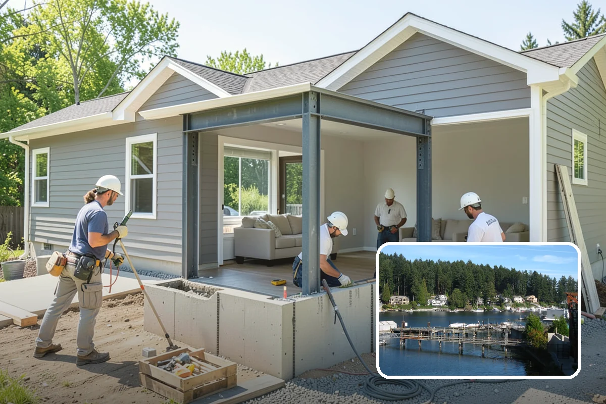 Steam Room Construction in Gig Harbor, Pierce County, WA - Continuous waterproofing that protects the structure