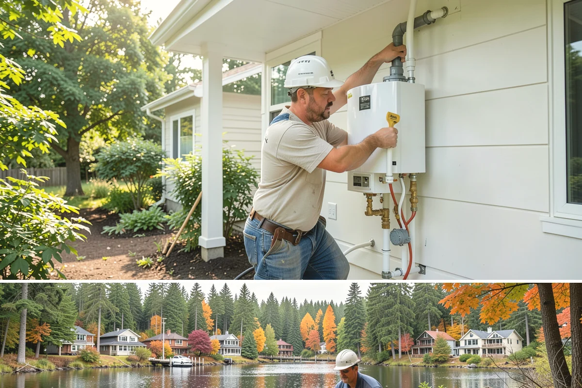 Steam Room Construction in La Conner, Skagit County, WA - Steam room construction is fully interior and can proceed in any season regardless of outdoor weather.