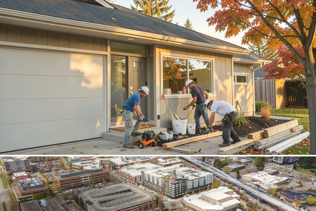 Steam Room Construction in Redmond, King County, WA - Steam room construction is fully interior and can proceed in any season regardless of outdoor weather.